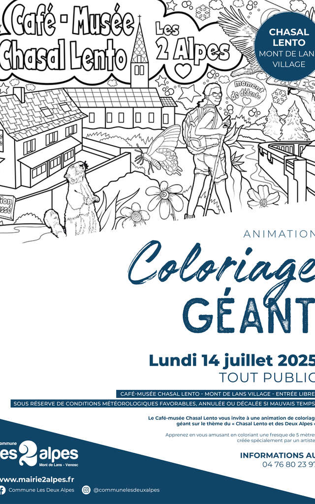 Coloriage géant - Mont de Lans Village