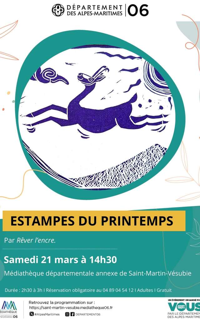"Estampe du printemps" avec Rêver l'encre