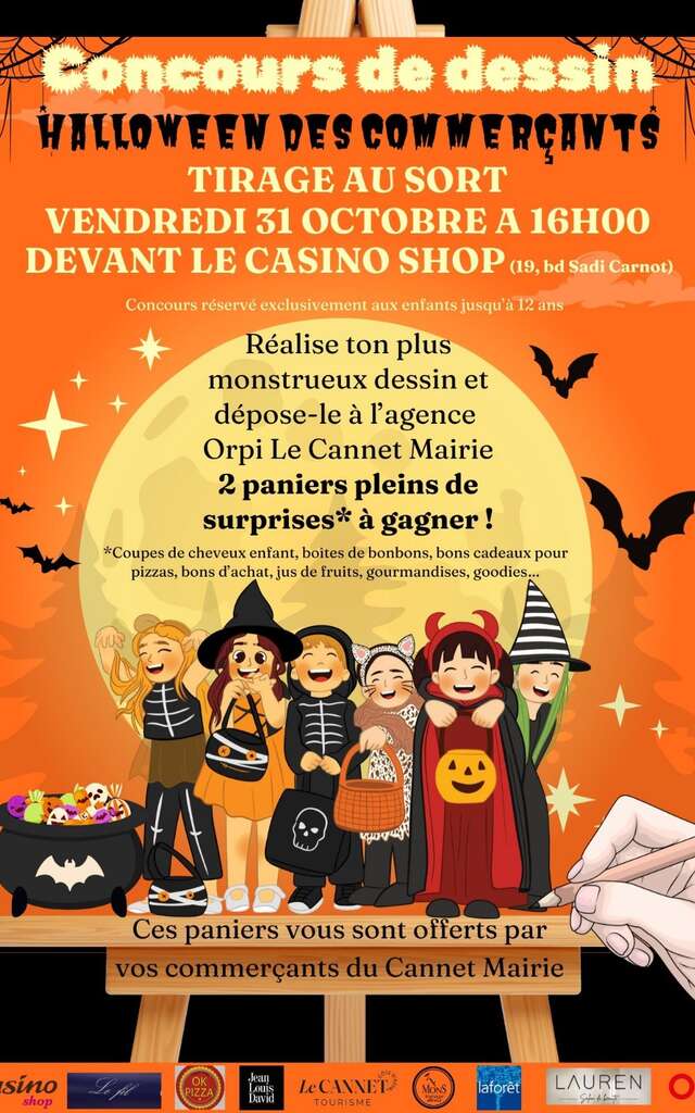 Concours de dessin Halloween des commerçants