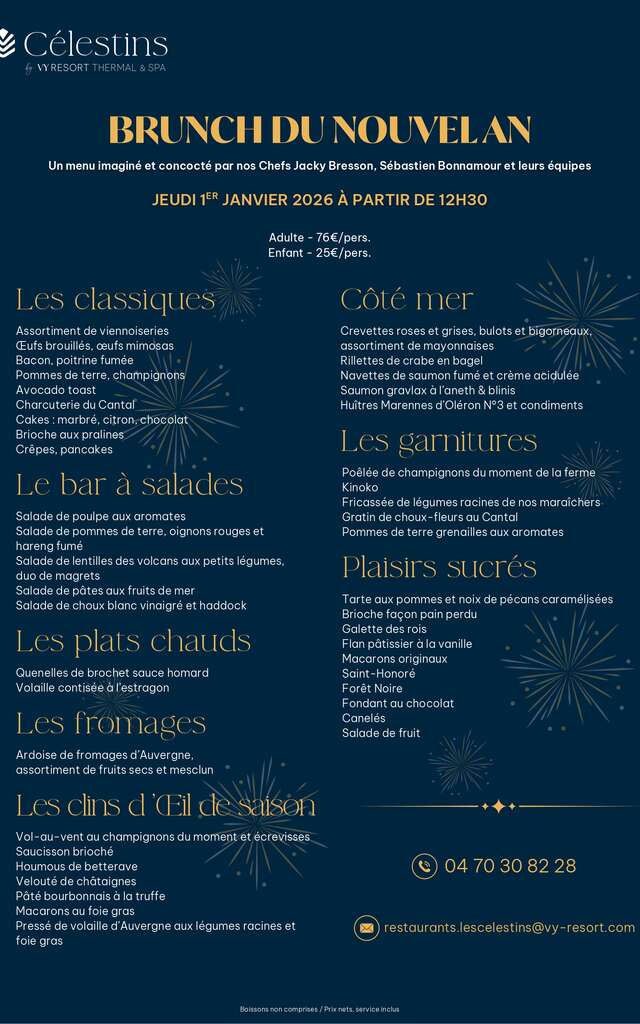 Brunch du 1er janvier au Restaurant le N3