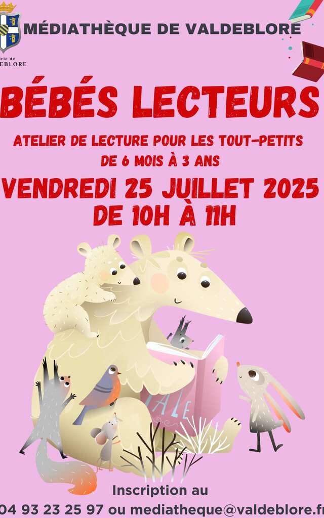 Bébés lecteurs à la Médiathèque de Valdeblore.