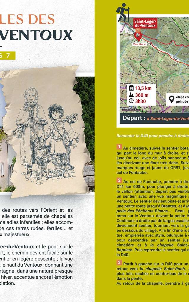 Les chapelles des balcons du Ventoux - Départ Brantes