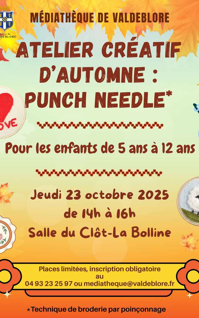 Atelier créatif d'automne Médiathèque de Valdeblore La Bolline