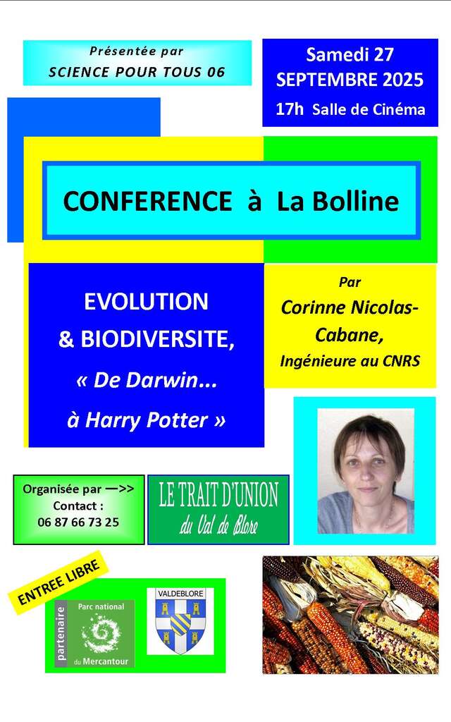 Conférence "Évolution & Biodiversité, de Darwin à Harry Potter"