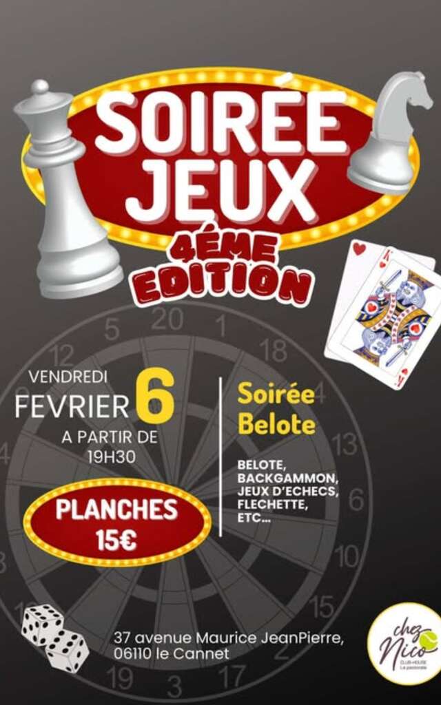 Soirée jeux, 4éme édition