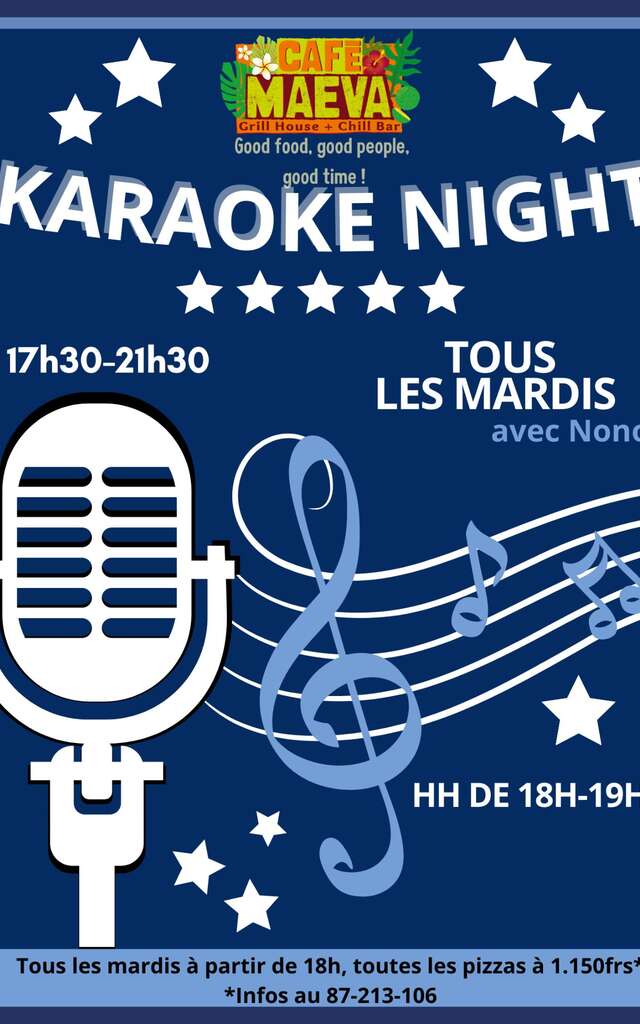 Karaoké Night - Café Maeva - Grill House & Chill Bar