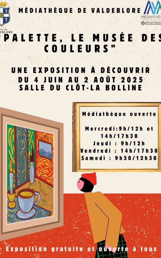 Exposition "Palette - Le musée des couleurs" Médiathèque Valdeblore