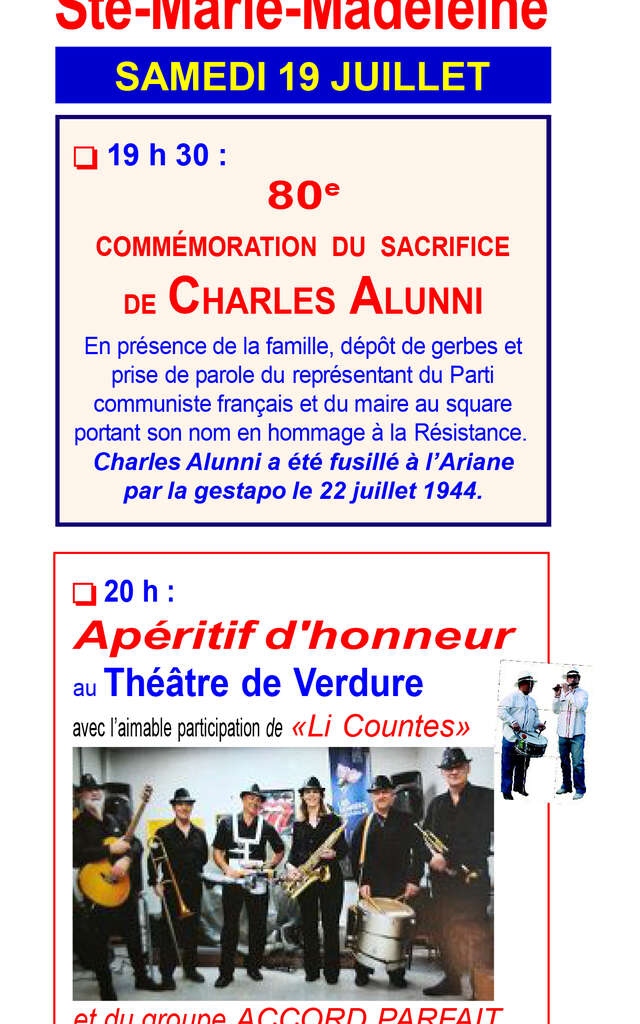 Festin de la Ste-Marie-Madeleine