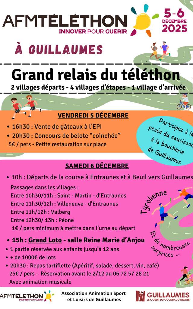 Grand Relais Téléthon 2025 - Guillaumes