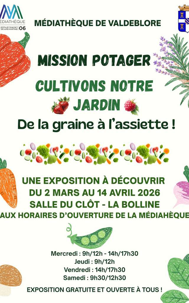 Exposition "Mission Potager" - Médiathèque de Valdeblore