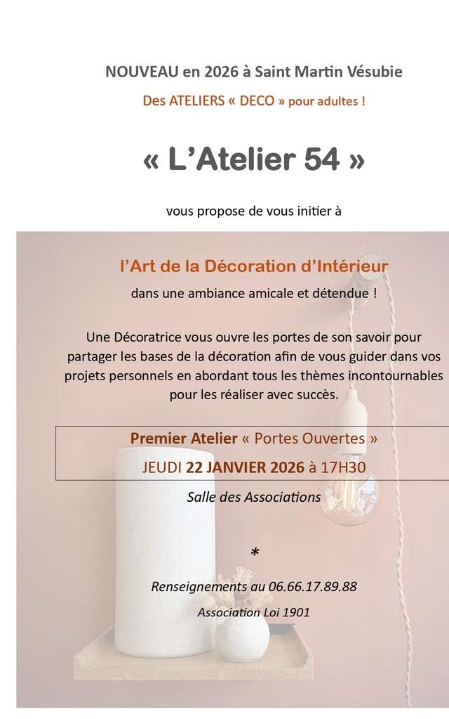 Ateliers de décoration pour adultes