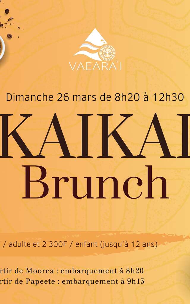 Kaikai Brunch à bord de du Vaeara'i