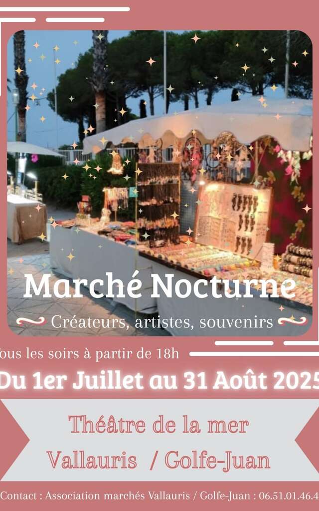 Marché artisanal nocturne à Golfe-Juan