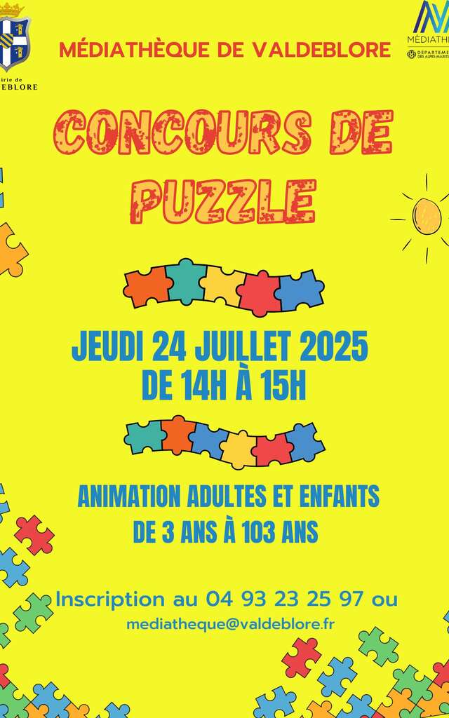 Concours de Puzzle à la Médiathèque de Valdeblore