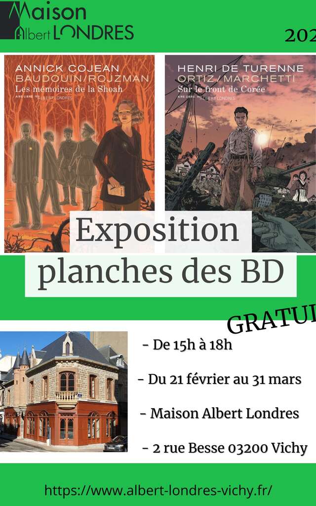 Exposition de planches de BD : "Les mémoires de la Shoah" et "Sur le front de Corée".