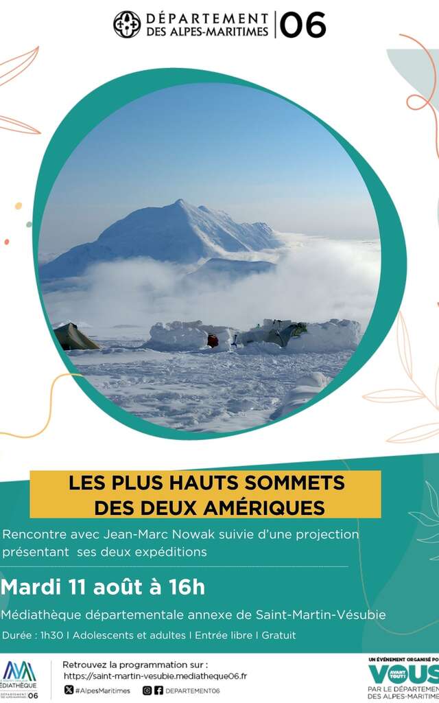 Conférence "Les plus hauts sommets des deux Amériques"