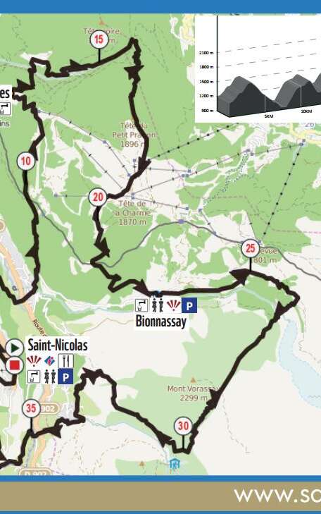Itinéraire trail La moins'hard