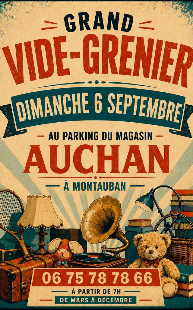 Grand Vide Grenier Parking Magasin Auchan Montauban (82)