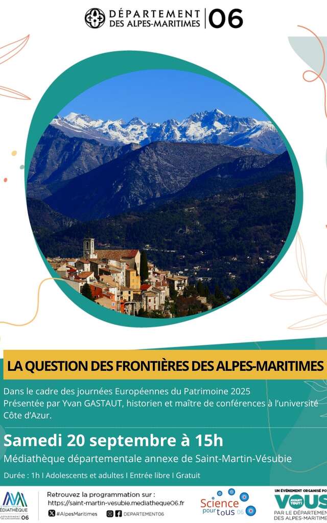 Conférence Science pour tous - "La question de la frontière des Alpes-Maritimes"