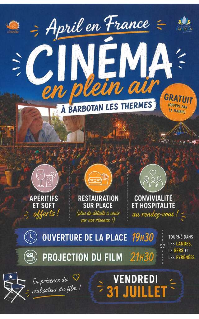 Cinéma de Plein Air "April en France" à Cazaubon - Barbotan-les-Therms