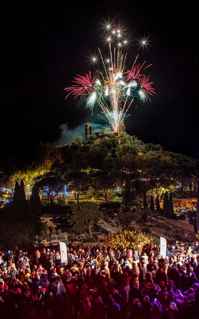 Feu d'artifice de Noël à Grimaud