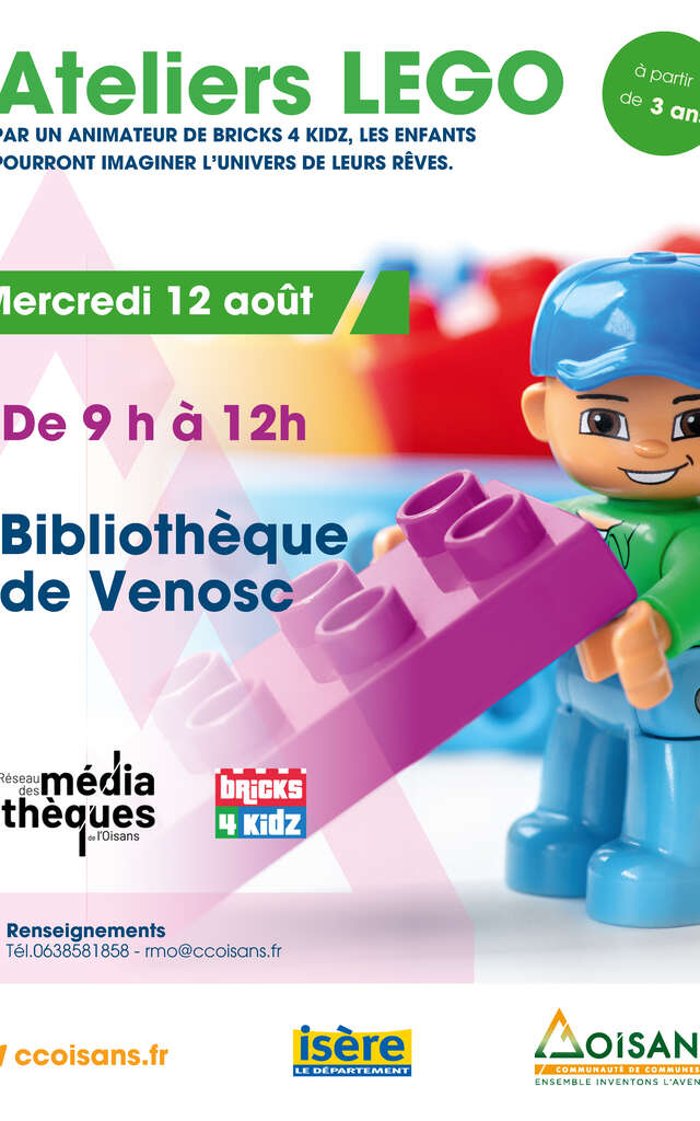 Atelier Lego à la bibliothèque de Venosc