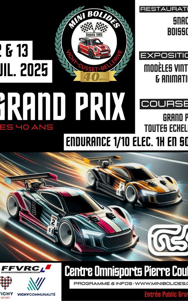 Course de voitures radiocommandées : Grand Prix des 40ans des Mini Bolides