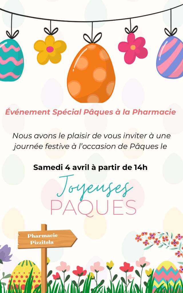 Evénement spécial Pâques à la pharmacie Pizzitola