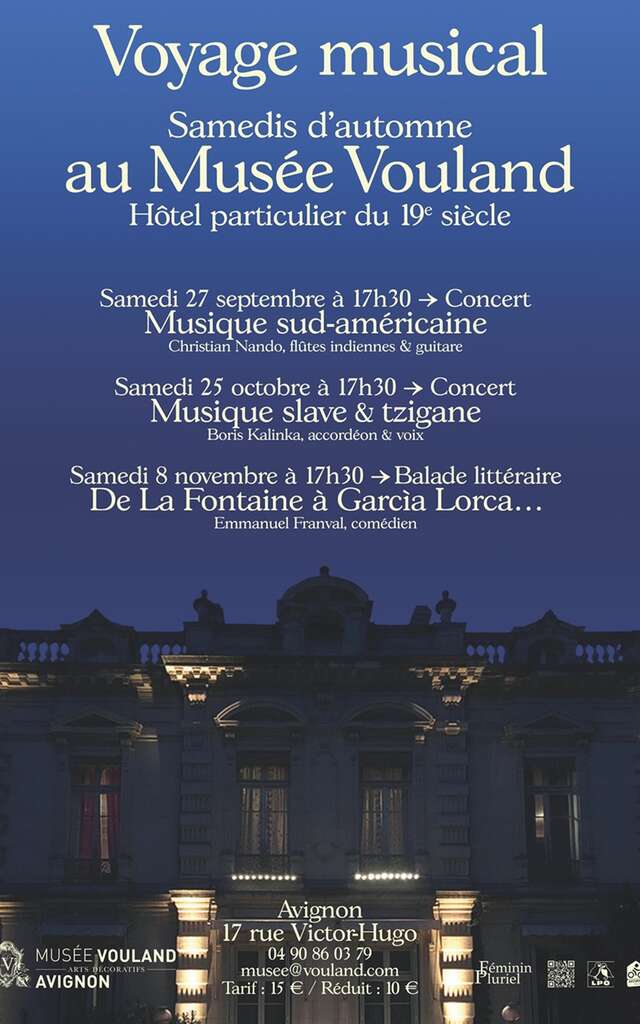 Voyage musical - samedis d'automne au musée Louis Vouland