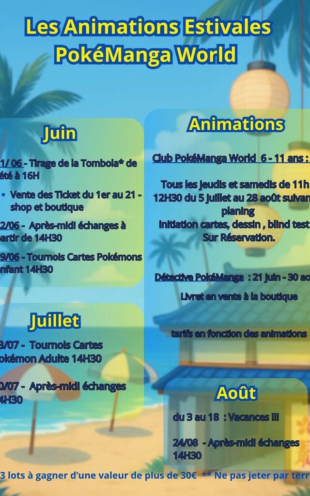 Les Animations Estivales PokéManga World