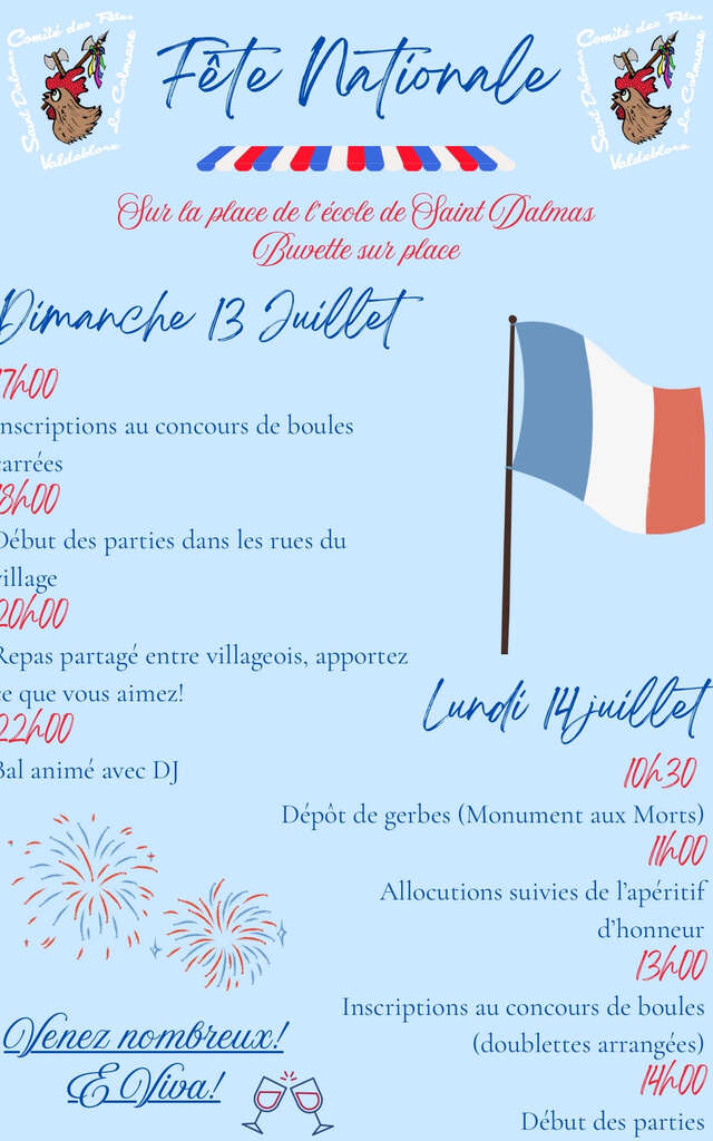 Fête nationale du 14 juillet St Dalmas