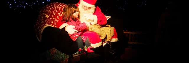 Santa Claus arrives in the village