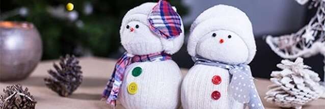 DIY workshop: making a sock snowman