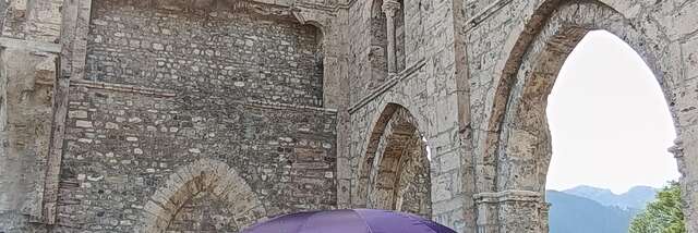 The abbey under stars