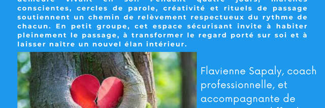 Séjour "Se relever après une séparation affective" au Centre Culturel de la Gorge