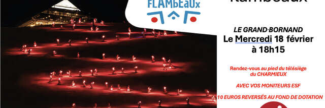 Descente aux flambeaux solidaire "Les P'tits Flambeaux" avec l'ESF