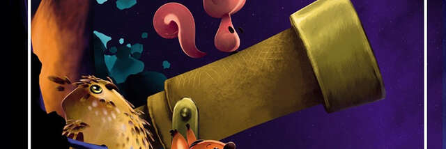 Projection de dessin animé " Noisette" dans le planetarium