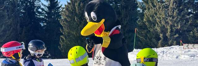 La mascotte Pingouin sur les pistes