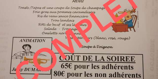 COMPLET - Réveillon de la St Sylvestre