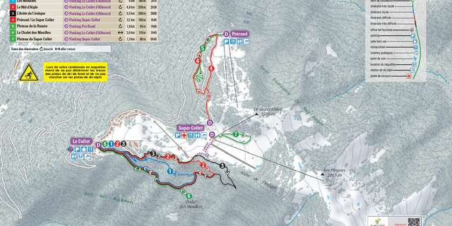 Parcours raquettes au Collet