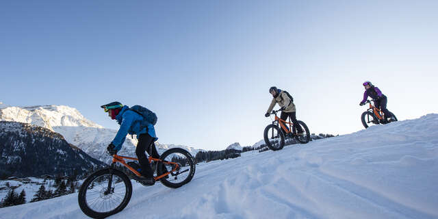 Fat Bike Electrique sur neige avec Altitude Bike School