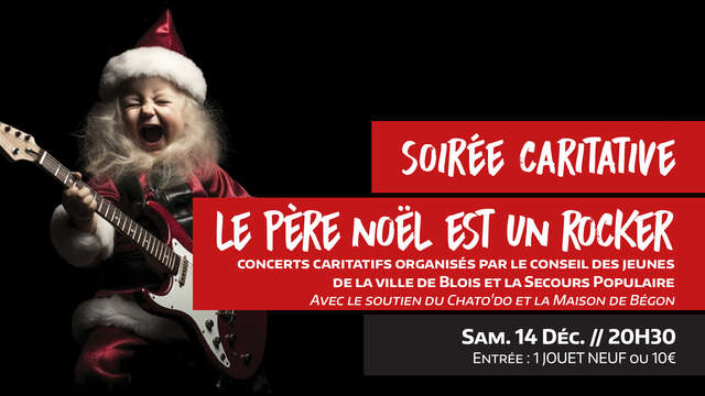 Soirée caritative : le père noël est un rockeur