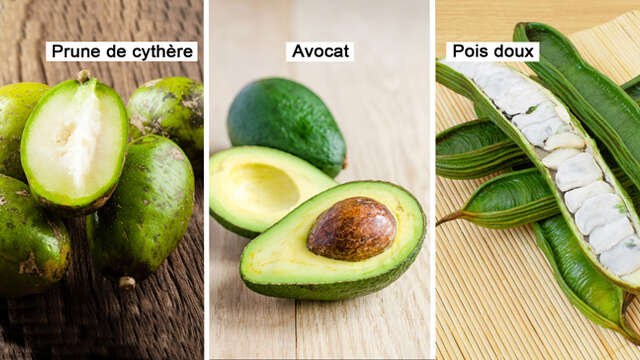 Prune de cythère / Avocat / Pois doux