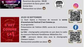 Programme du mois de septembre au Guet-Apens