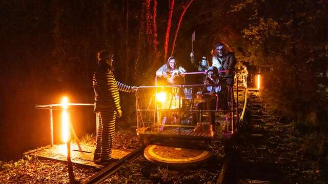 Halloween à la gare -Vélo-rail fantôme - Les voix obscures...