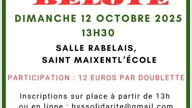 Tournoi de belote solidaire