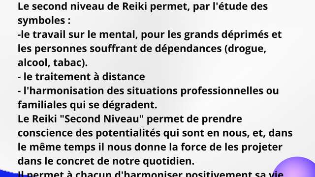 Stage de Reiki Usui 2nd Niveau