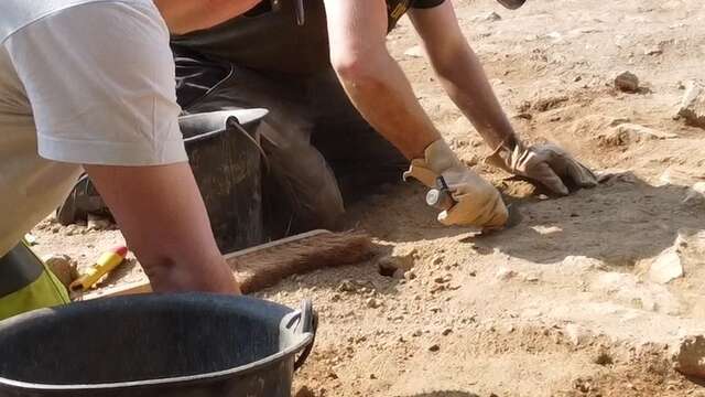 Visite du chantier des fouilles de Bridiers