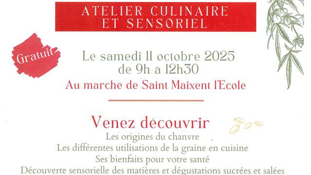 Chanvre alimentaire - Atelier culinaire et sensoriel
