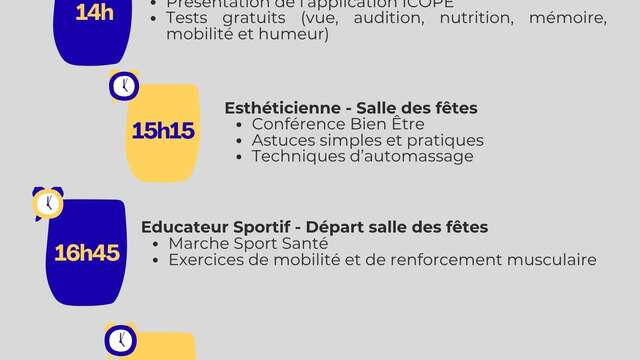Animations gratuites - Semaine Bleue
